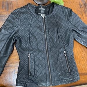 Juniors Black Moto Jacket- size Medium runs small